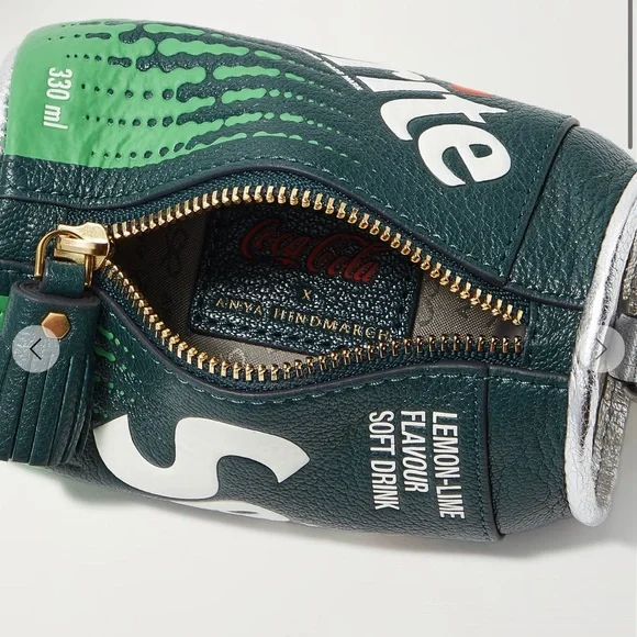 RARE Anya Hindmarch Green and White Sprite Can Bag - Picture 2 of 2